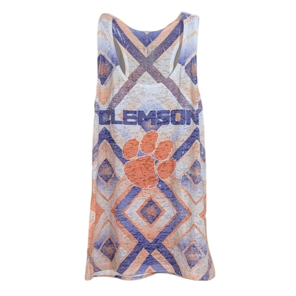NEW Blue 84 Clemson University Burnout Tank Top - Size Large Womens - Tigers
